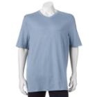 Big & Tall Croft & Barrow&reg; Classic-fit Easy-care V-neck Tee, Men's, Size: L Tall, Blue (navy)