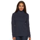 Women's Croft & Barrow&reg; Essential Mockneck Top, Size: Small, Blue