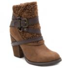 Sugar Puzzled Women's High Heel Ankle Boots, Size: Medium (6.5), Brown