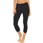 Women's Gaiam Om Yoga Moisture-wicking Capri Leggings, Size: Xs, Black