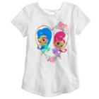 Girls 4-10 Jumping Beans&reg; Shimmer & Shine Graphic Criss-cross Back Top, Size: 5, White