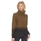 Women's Rock & Republic&reg; Mock-layer Turtleneck Sweater, Size: Xs, Green