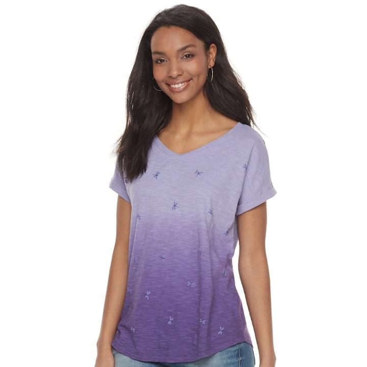 Women's Sonoma Goods For Life&trade; Dolman Tee, Size: Xl, Drk Purple