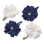 Girls 4-7 Carter's 4-pk. Beaded Mesh Flower Hair Clips, Multicolor