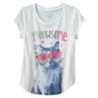 Girls 7-16 So&reg; Curved-hem Graphic Tee, Size: 12, Brt Pink