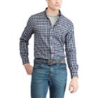 Men's Chaps Regular-fit Stretch Easy-care Button-down Shirt, Size: Xxl, Blue (navy)