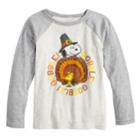 Boys 4-12 Jumping Beans&reg; Peanuts Snoopy & Woodstock Gobble Graphic Tee, Size: 10, Brown/ht Gry (oat/ht Gry)