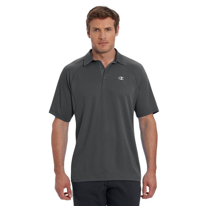 Men's Champion Catalyst Polo, Size: Large, Med Grey