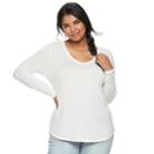 Juniors' Plus Size So&reg; Perfect V-neck Tee, Teens, Size: 3xl, White