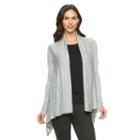 Women's Apt. 9&reg; Open-front Cardigan, Size: Xxl, Med Grey