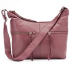La Diva Gemma Dual-entry Leather Hobo, Women's, Red