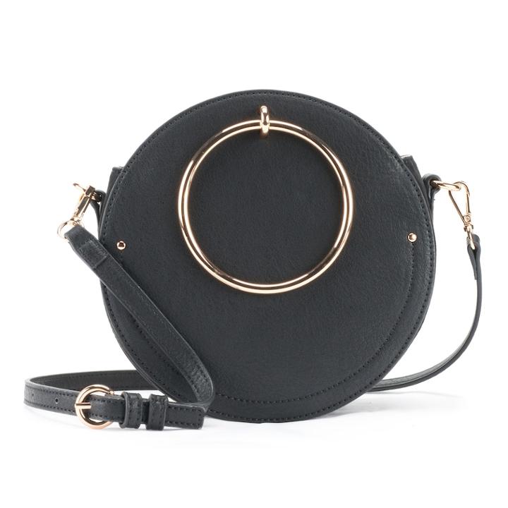 Lc Lauren Conrad Aster O-ring Circle Crossbody Bag, Women's, Black