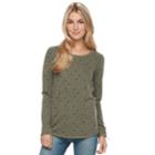 Women's Sonoma Goods For Life&trade; French Terry Crewneck Sweatshirt, Size: Medium, Dark Green