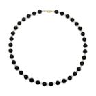 14k Gold Freshwater Cultured Pearl And Onyx Bead Necklace, Women's, Size: 18, Black
