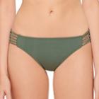 Juniors' Hot Water Strappy Hipster Bikini Bottoms, Women's, Size: Medium, Green