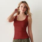 Women's Sonoma Goods For Life&trade; Everyday Solid Tank, Size: Medium, Dark Red