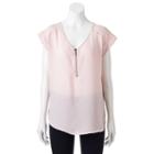 Juniors' My Michelle Lace Yoke Top, Girl's, Size: Xl, Med Pink