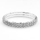 Simulated Crystal Stretch Bracelet, Women's, White