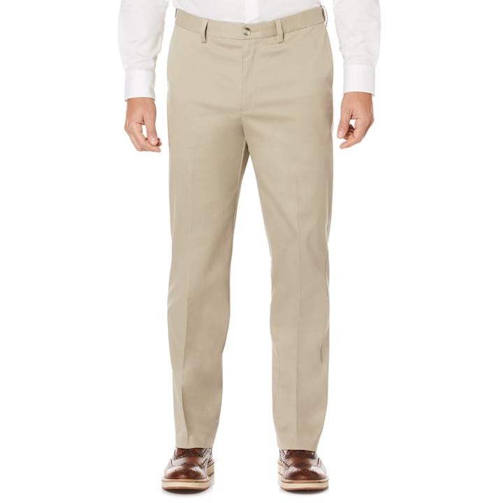 Men's Savane Ultimate Straight-fit Performance Flat-front Chino Pants, Size: 40x32, Med Beige