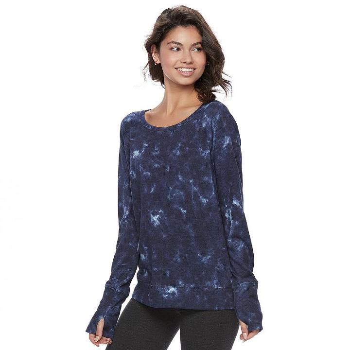 Juniors' So&reg; Perfectly Soft Cross Back Sweatshirt, Teens, Size: Xl, Light Blue