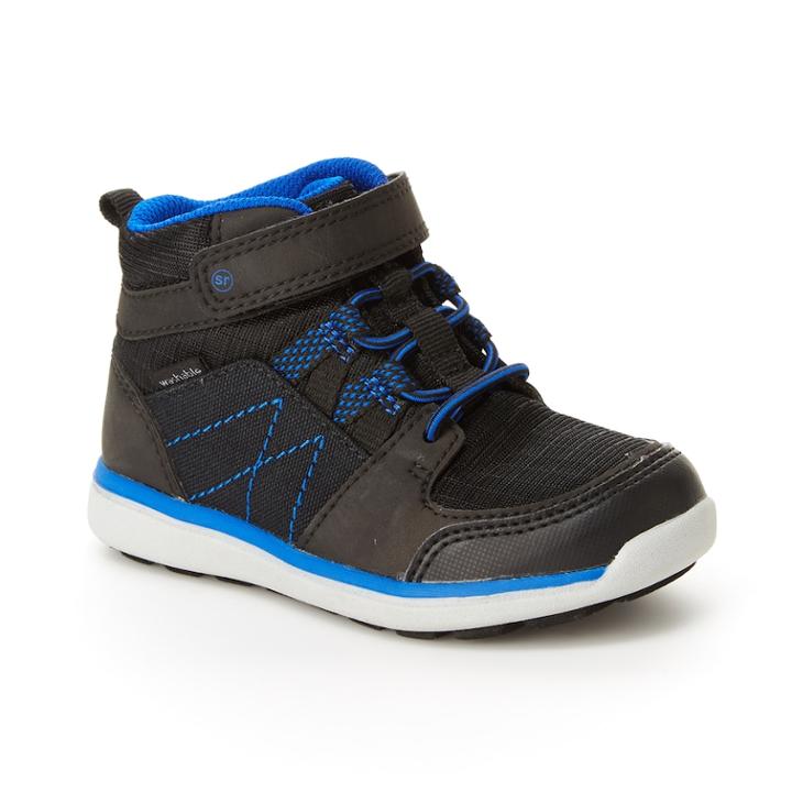 Stride Rite Indigo Preschool Boys' High Top Shoes, Size: 11.5, Black