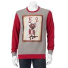Men's Reindeer Dog Christmas Sweatshirt, Size: Medium, Grey Other