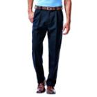Men's Haggar&reg; Cool 18&reg; Classic-fit Pleated No-iron Expandable Waist Pants, Size: 30x30, Blue