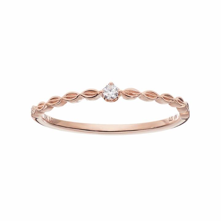 Lc Lauren Conrad 10k Rose Gold Diamond Accent Marquise Ring, Women's, Size: 7, White