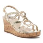 So&reg; Lion Tamer Girls' Wedge Sandals, Size: 5, Gold