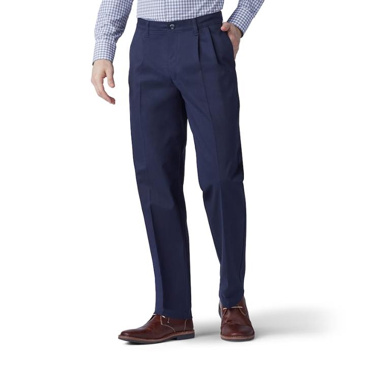 Men's Lee Total Freedom Relaxed-fit Comfort Stretch Pants, Size: 42x34, Blue (navy)