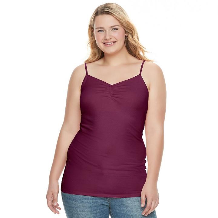 Juniors' Plus Size So&reg; Solid Tunic Camisole, Girl's, Size: 1xl, Dark Pink