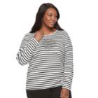 Plus Size Croft & Barrow&reg; Holiday Spirit Tee, Women's, Size: 1xl, White