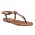 Apt. 9&reg; Women's Kiki Silhouette Thong Sandals, Size: Medium, Med Brown