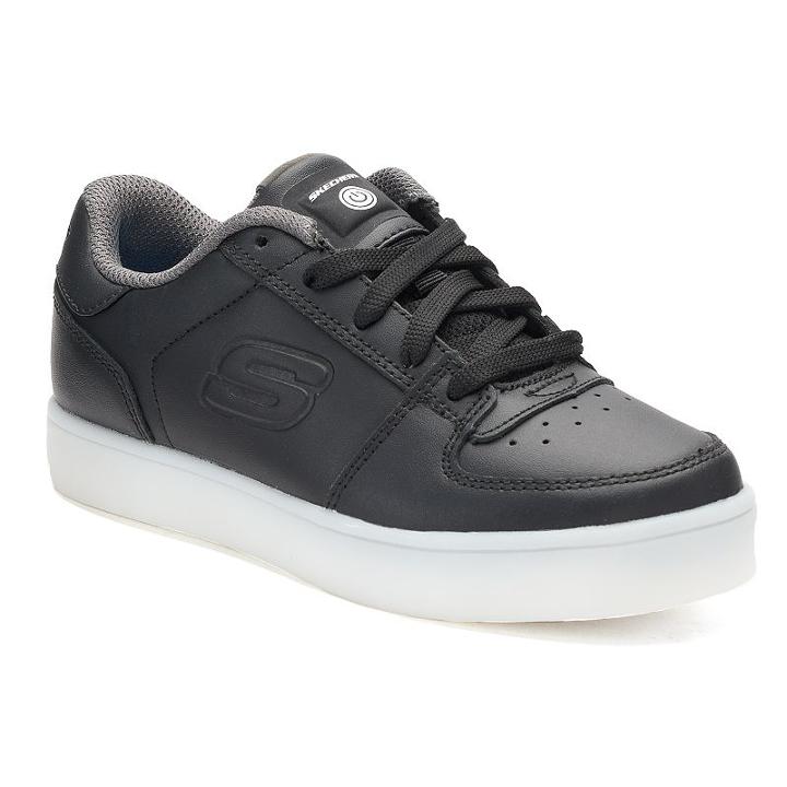 Skechers Energy Lights Kid's Shoes, Girl's, Size: 2, Grey (charcoal)