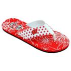 Women's College Edition Wisconsin Badgers Floral Polka-dot Flip-flops, Size: Small, White