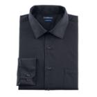 Men's Croft & Barrow&reg; Fitted Stretch-collar Dress Shirt And Patterned Tie Boxed Set, Size: L-32/33, Black