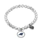 Carolina Panthers Bead Stretch Bracelet, Women's, Size: 7, Black