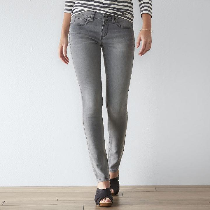 Women's Sonoma Goods For Life&trade; Faded Skinny Jeans, Size: 10 Short, Blue Other