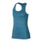 Women's Nike Dry Training Mesh Racerback Tank, Size: Medium, Dark Blue
