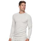 Men's Croft & Barrow&reg; Classic-fit Solid Thermal Crewneck Tee, Size: Medium, Light Grey