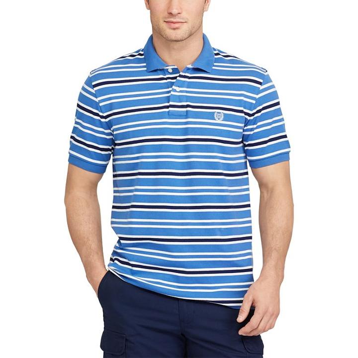 Chaps, Big & Tall Classic-fit Striped Polo, Men's, Size: 3xl Tall, Blue