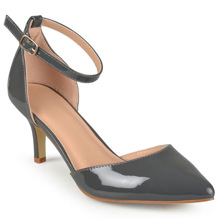 Journee Collection Ike Women's Patent Leather High Heels, Girl's, Size: 11, Grey