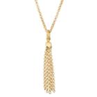 14k Gold Over Silver Tassel Pendant Necklace, Women's, Size: 17, Yellow