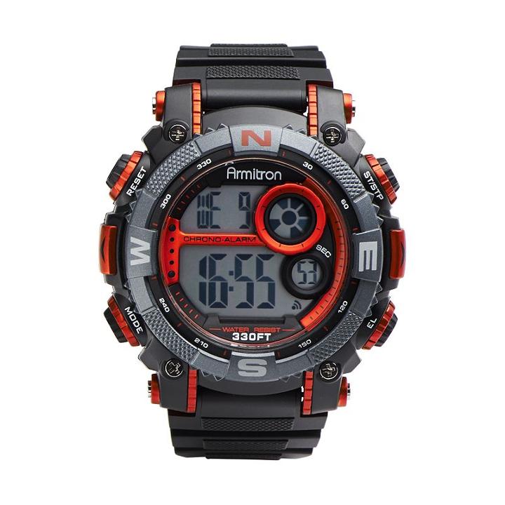 Armitron Men's Digital Chronograph Watch, Size: Xl, Red