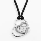 Insignia Collection Nascar Denny Hamlin Sterling Silver 11 Heart Pendant, Women's, Grey
