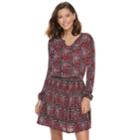 Women's Sonoma Goods For Life&trade; Printed Gauze A-line Dress, Size: Small, Med Red