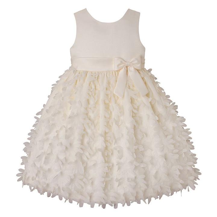 Girls 4-6x American Princess Satin Petal Dress, Girl's, Size: 6x, White Oth