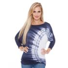 Women's White Mark Dolman Tunic, Size: Large, Blue (navy)
