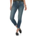 Women's Apt. 9&reg; Tummy Control Cuffed Capri Jeans, Size: 14, Med Blue