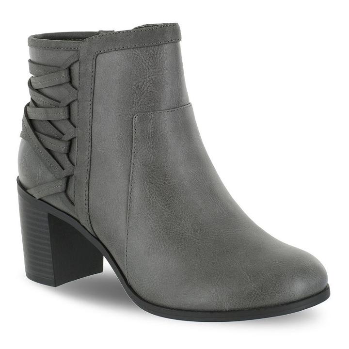 Easy Street Bellamy Women's Ankle Boots, Size: 6 Wide, Med Grey